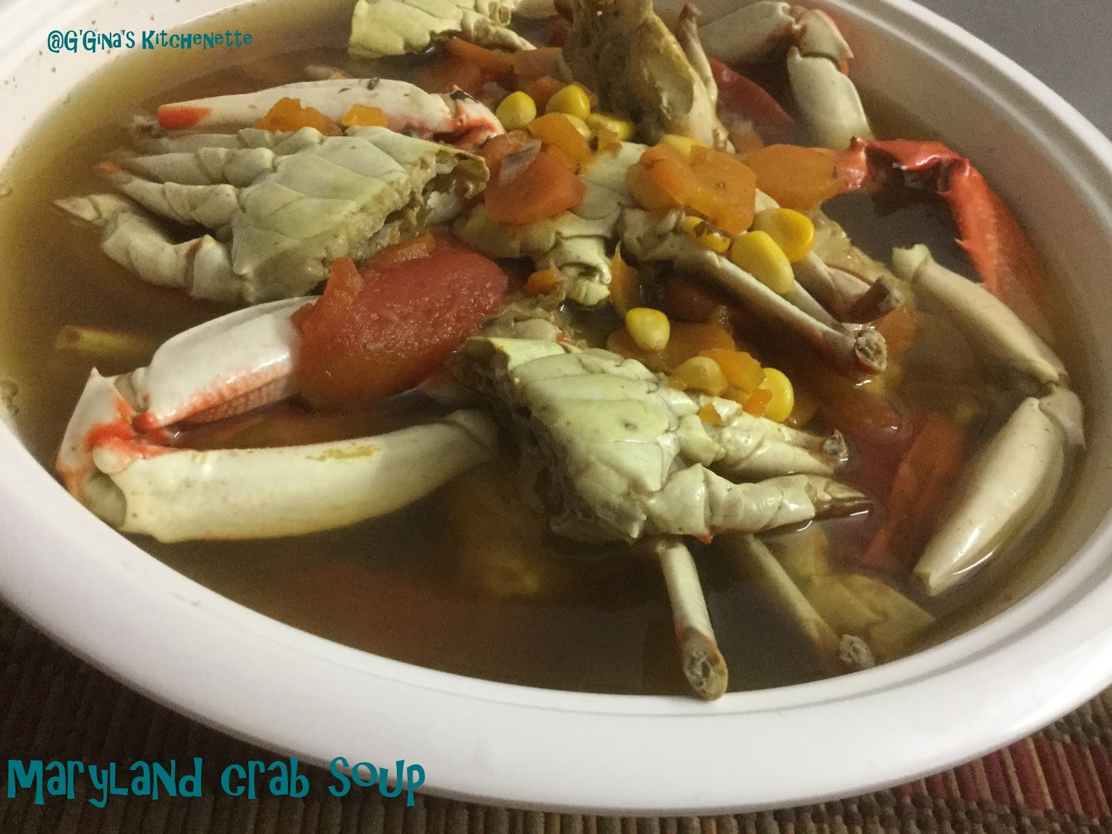 G'Gina's Maryland Crab Soup FishFridayFoodies