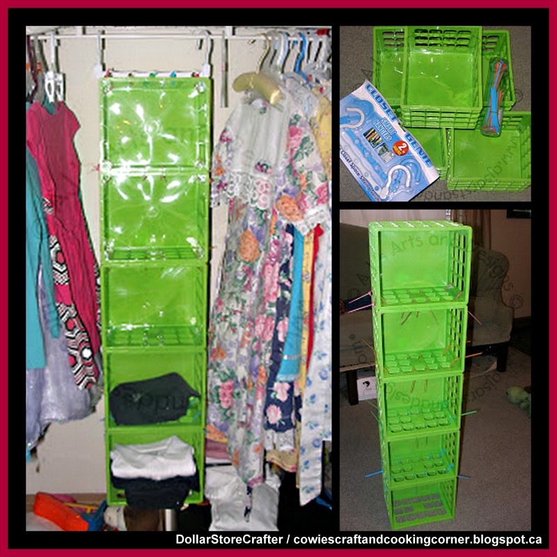 Dollar Store Crafter DIY Clothes Organizer Using Dollar Tree Items