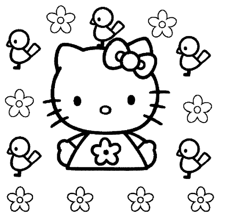 Dibujos Animados Para Colorear Hello Kitty Para Colorear