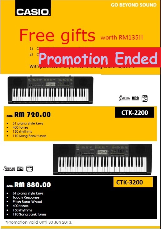 Casio Keyboard (Malaysia) Casio CTK2200 and CTK3200 Keyboards