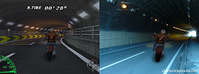 Inside a tunnel: game vs real life.