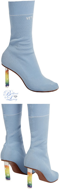 ♦Vetements blue lighter heel ankle boots #pantone #shoes #blue #brilliantluxury