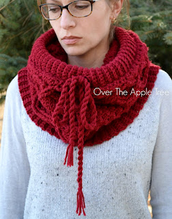 Cabled Crochet Cowl by Over The Apple Tree
