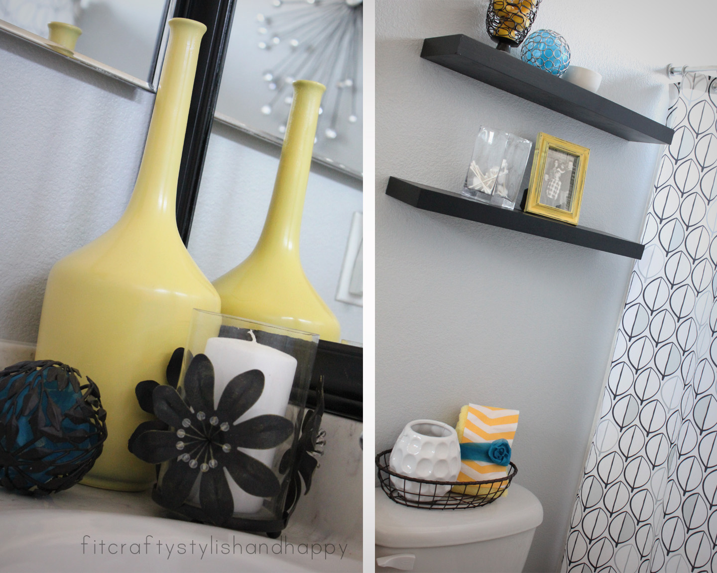 Fit Crafty Stylish and Happy Guest Bathroom  Makeover