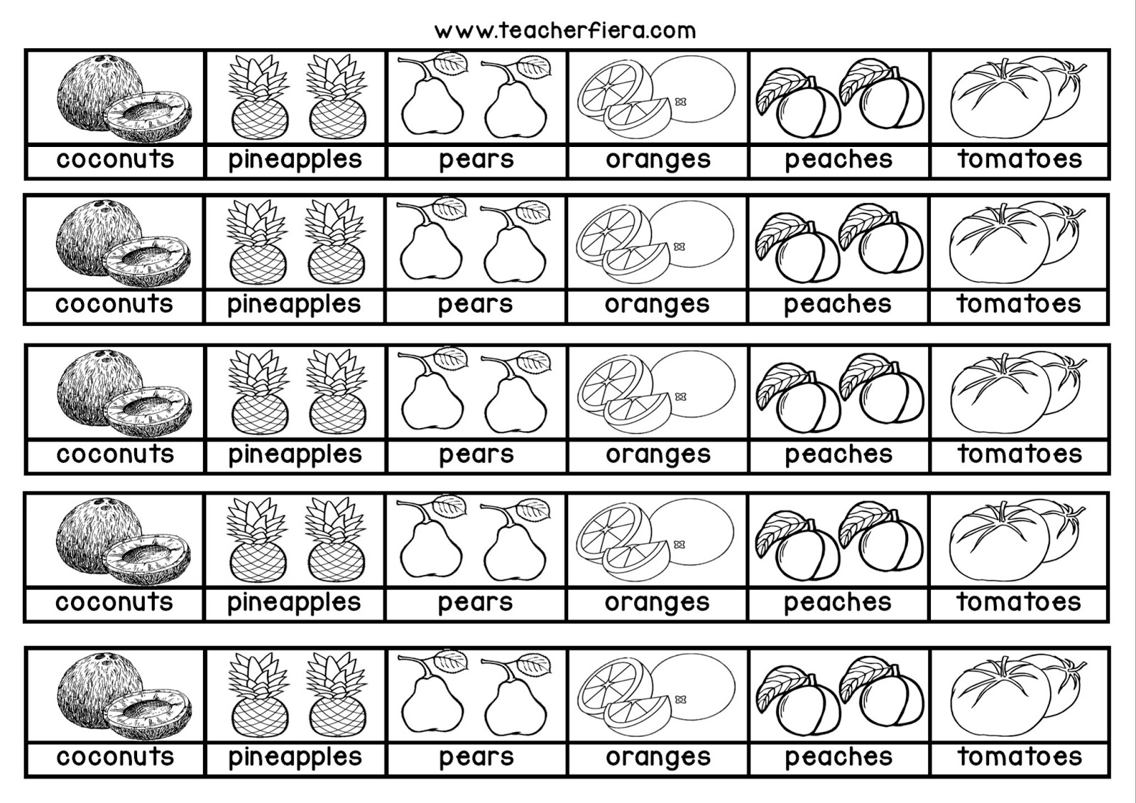 YEAR 1 UNIT 4 VEGETABLES & FRUITS (MATERIALS FOR