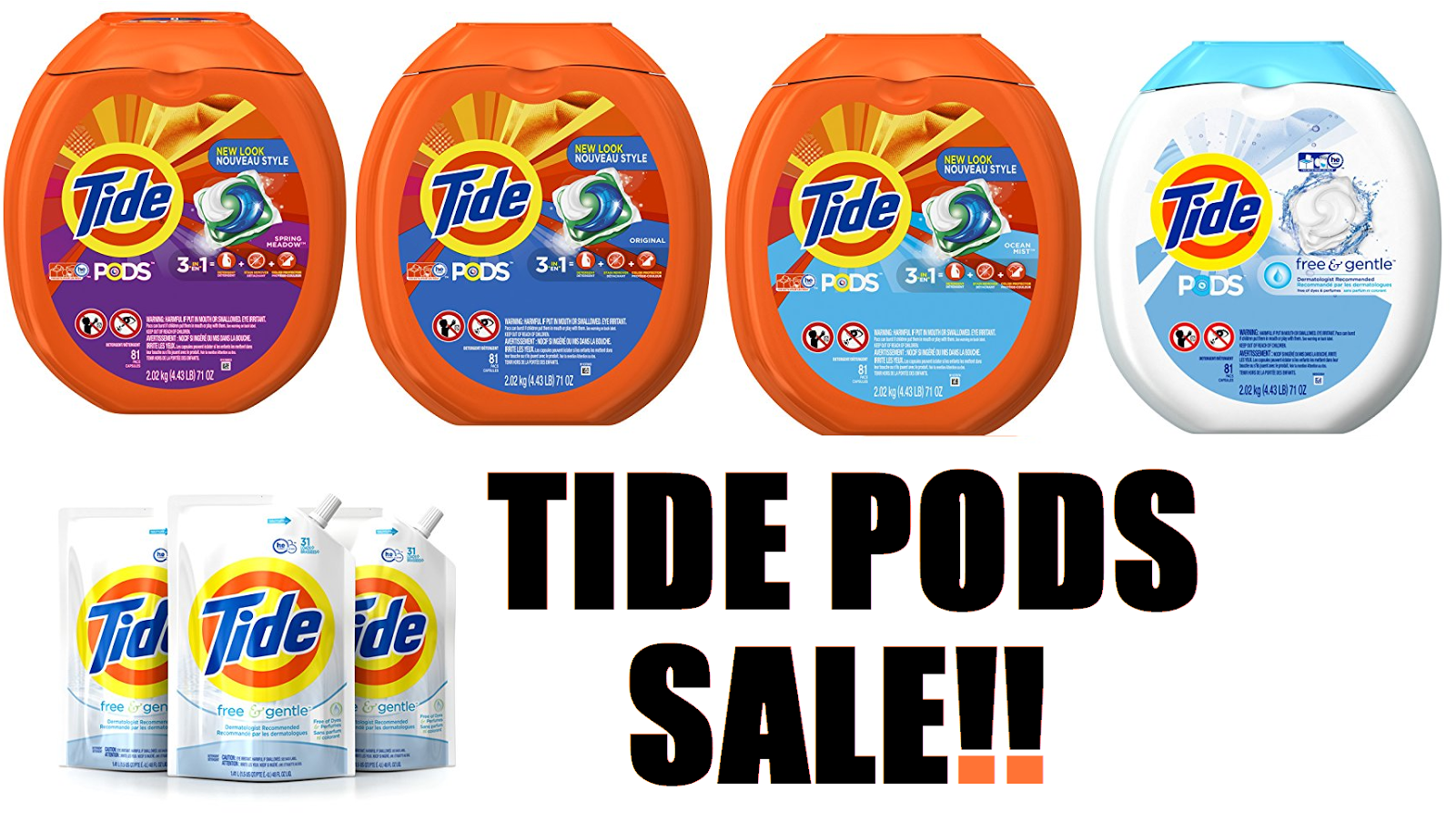 HOT TIDE PODS SALE! 81 Pack of Tide Pods Spring Meadow 12.20 (Reg 19
