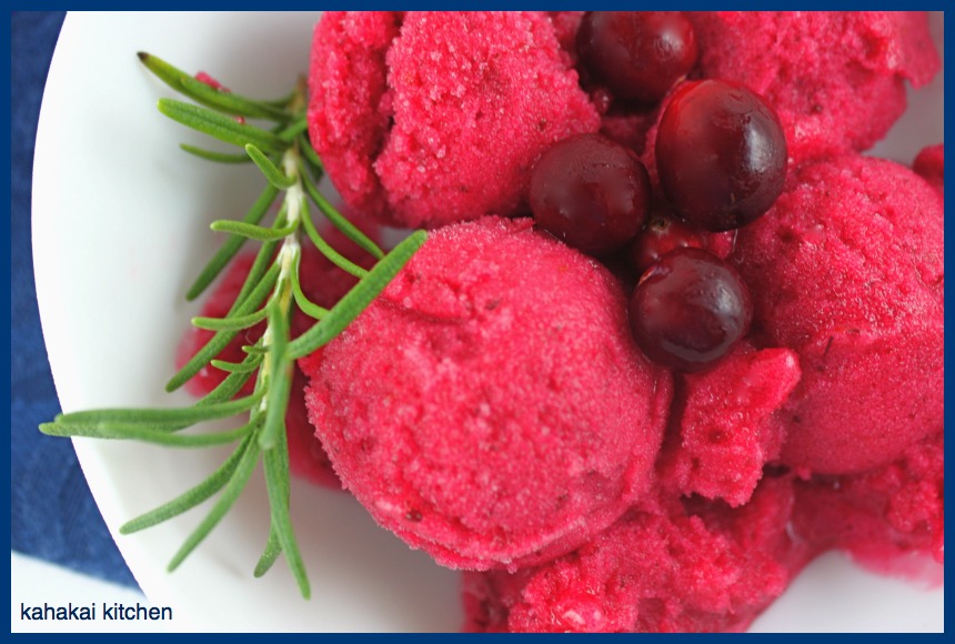 Kahakai Kitchen: Cranberry Sorbet: A Sweet &amp; Tangy Burst of Color from ...