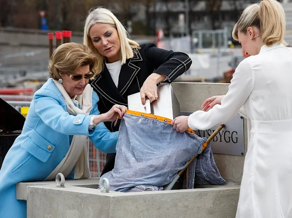 Queen Sonja and Crown Princess Mette-Marit of Norway laid the foundation stone of the new National Museum in Oslo