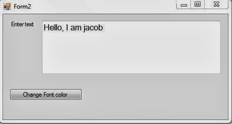 How to change Text color using colorDialog in windows form