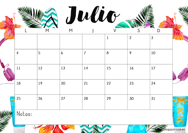 calendario-gratuito-julio-imprimible-descargable-2016