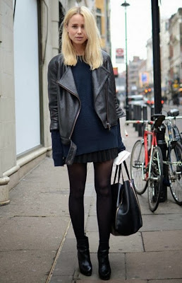 black and blue street style