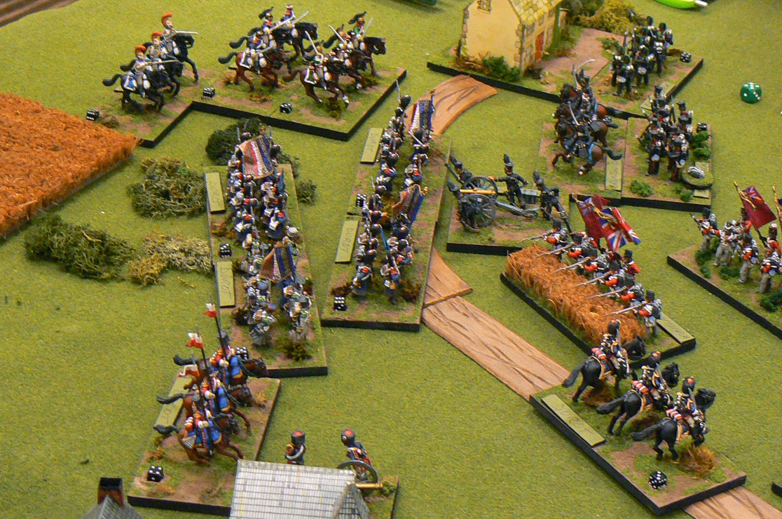 Dots of Paint: Battle of Waterloo - Enfilade 2015 - the player's deployment