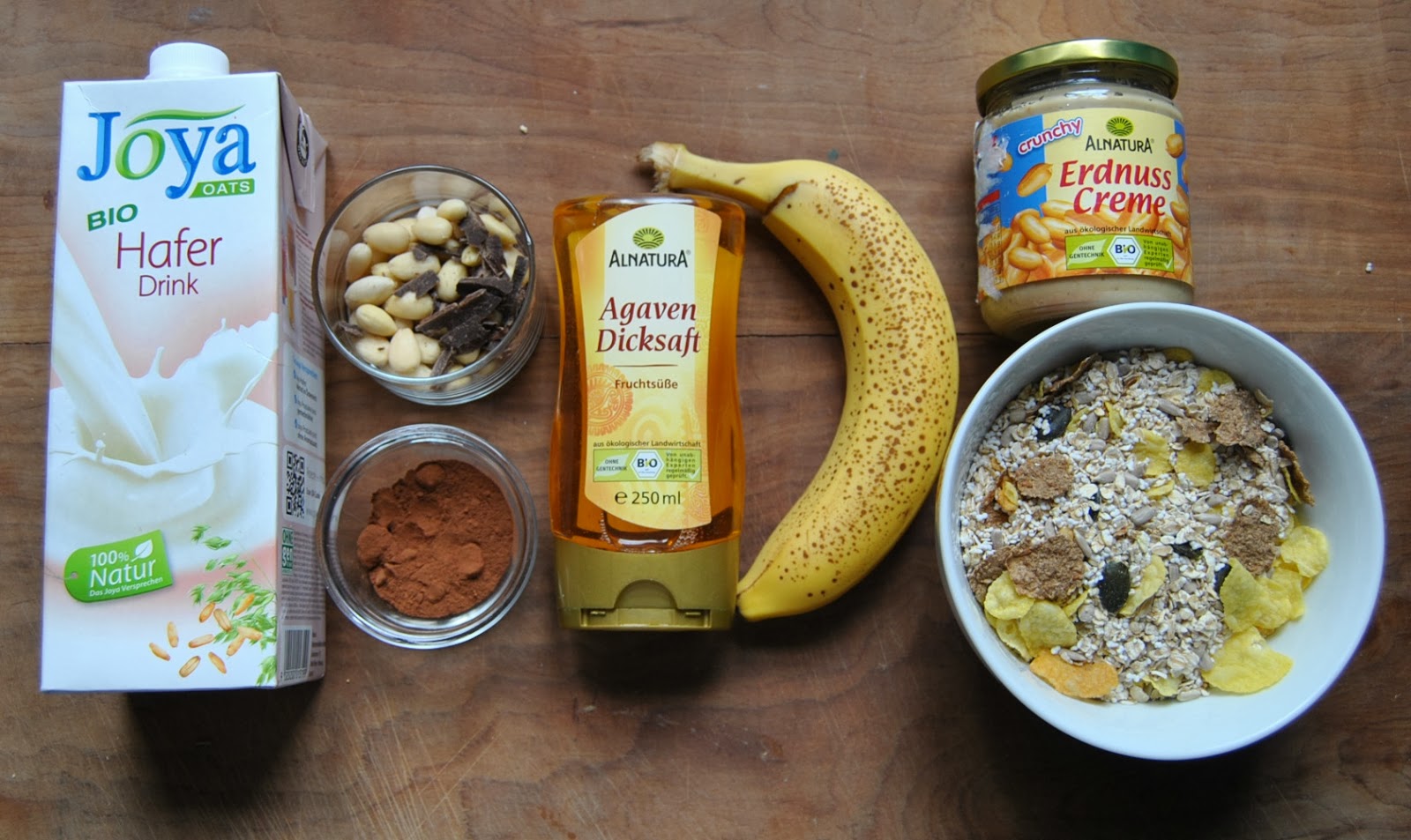 my vegan food diary: Erdnuss-Bananen-Schoko- Müsli