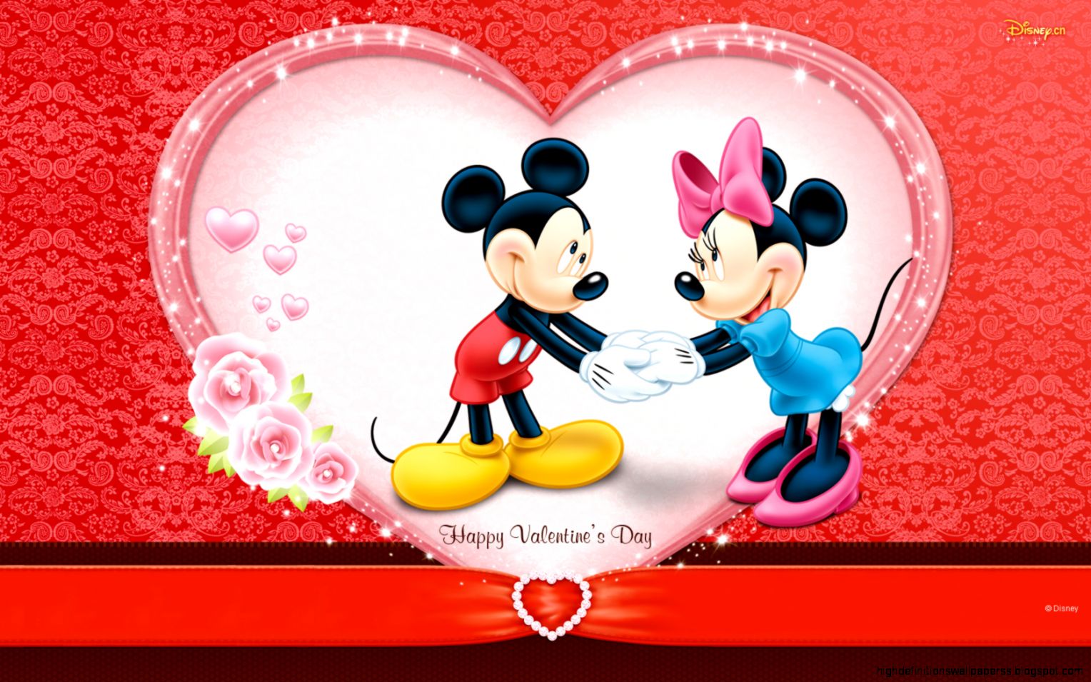 Disney Cartoon Valentines Day Wallpaper