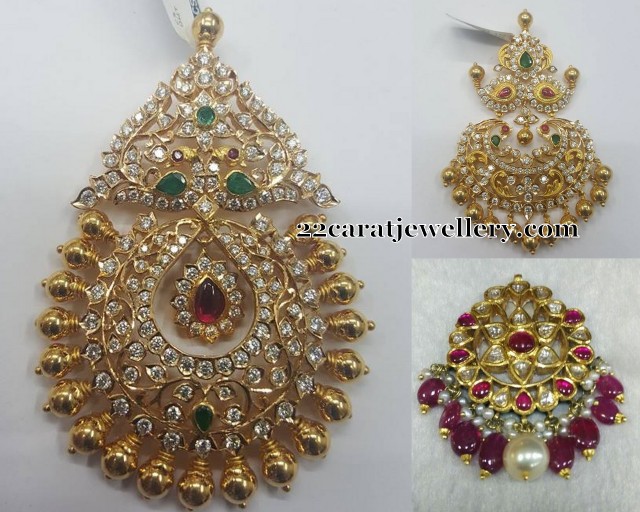 Large Gold Pendant Sets Jewellery Designs