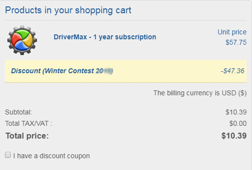 DriverMax coupon discount