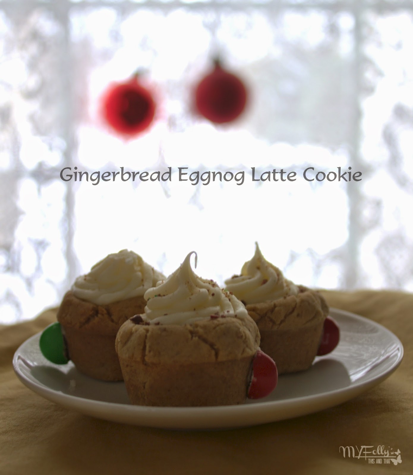 Gingerbread Eggnog Latte Cookies/ This and That   Fill the cookie jar, Cookies, Gingerbread, Torani Syrup, Eggnog