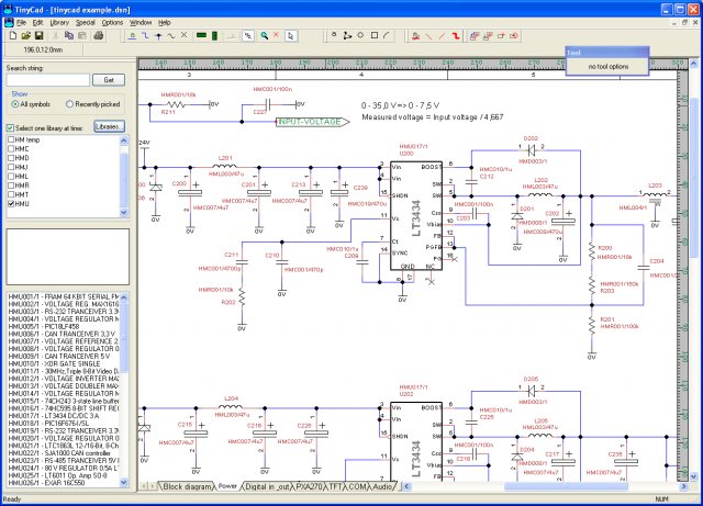 world technical: Download TinyCAD open source schematic