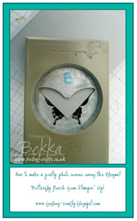 How to create beautiful photo corners using the Elegant Butterfly Punch from Stampin' Up! by UK Based Demonstrator Bekka Prideaux - check her blog for lots of other great tips