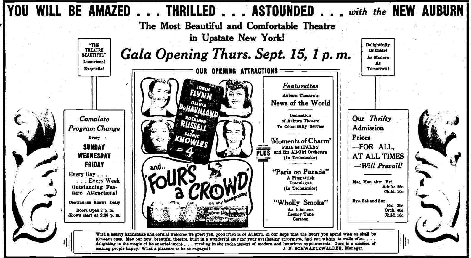 Theatre Talks Schine's Auburn Theatre, 1214 South Street, Auburn, NY