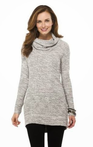 Black and white speckled Merona tunic from Target