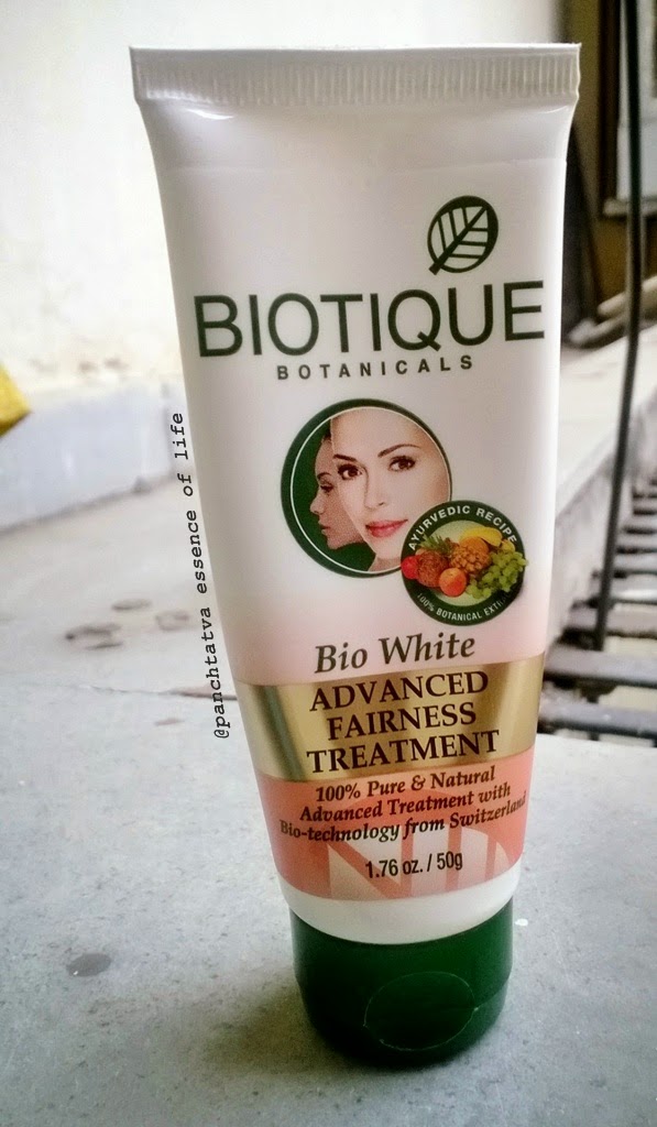 Biotique White Advance Fairness Treatment Review, Swatch