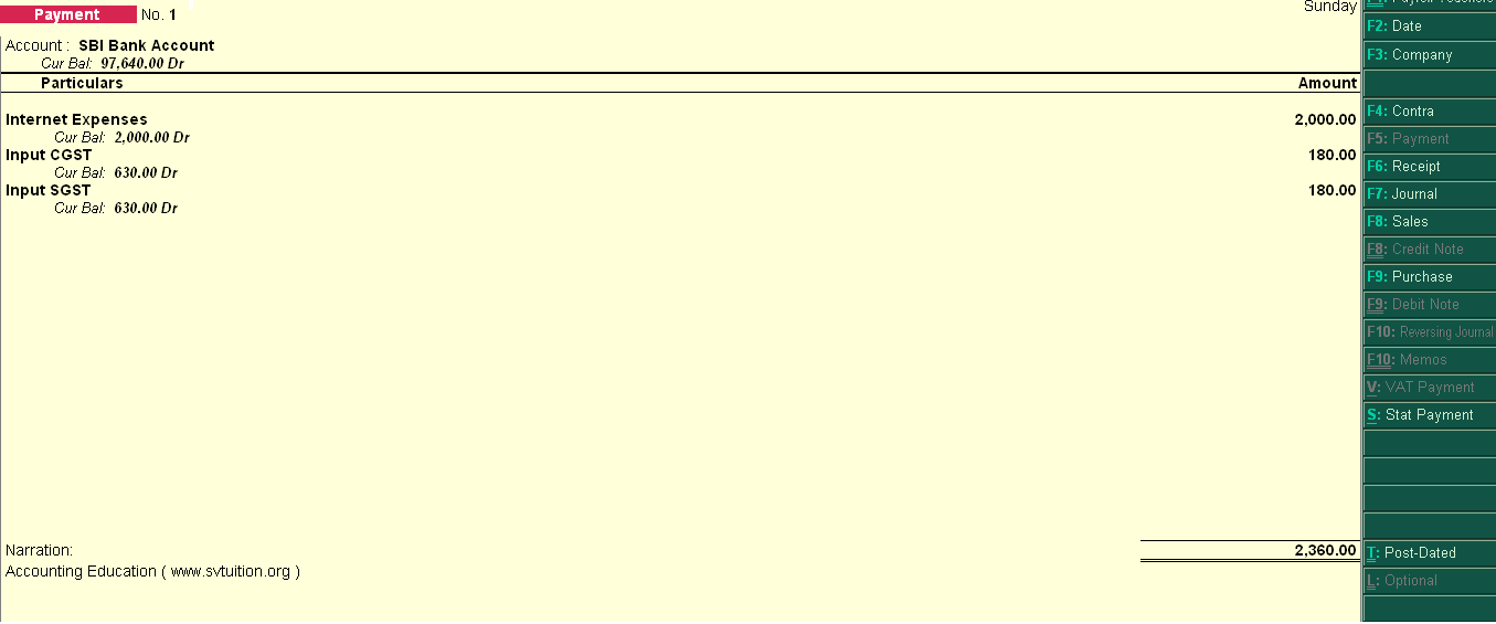 GST in Tally.ERP 9 Accounting Education