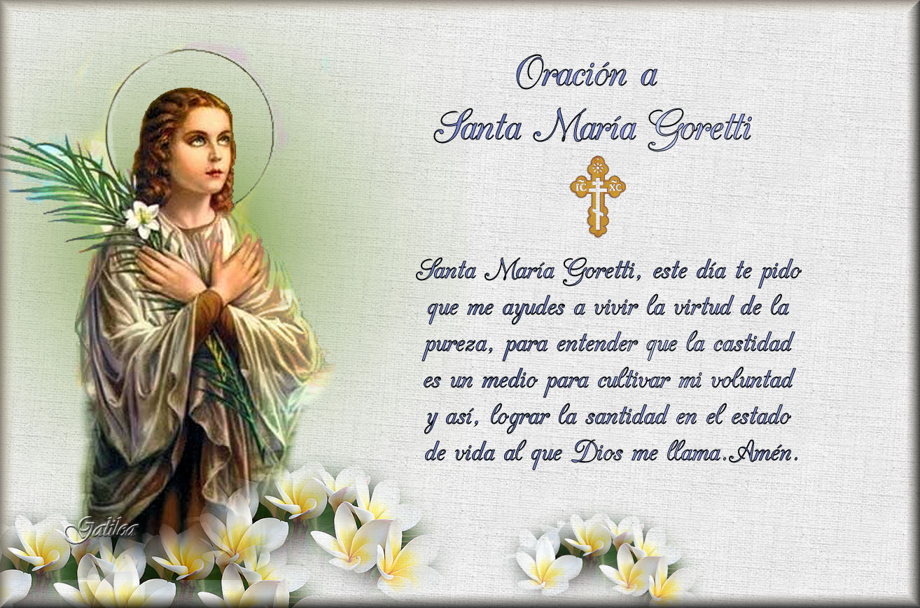 Oracion A Santa Maria Goretti
