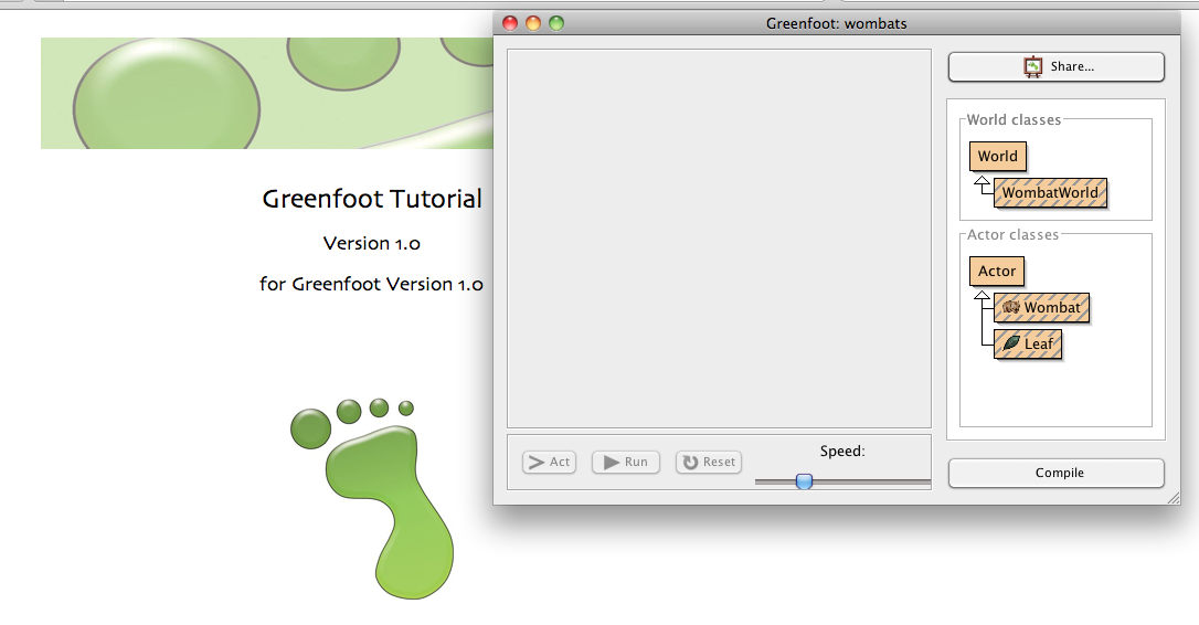 Greenfoot Rotation My New Blogspot - Baker C