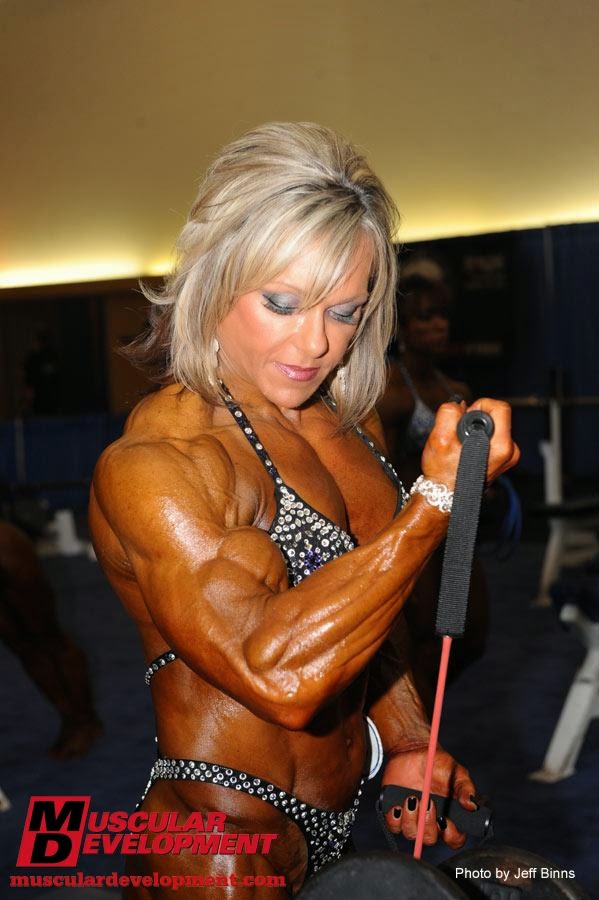 Female bodybuilder Lisa Aukland.