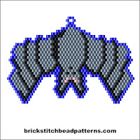 Click to view the Halloween Bat brick stitch bead pattern charts.