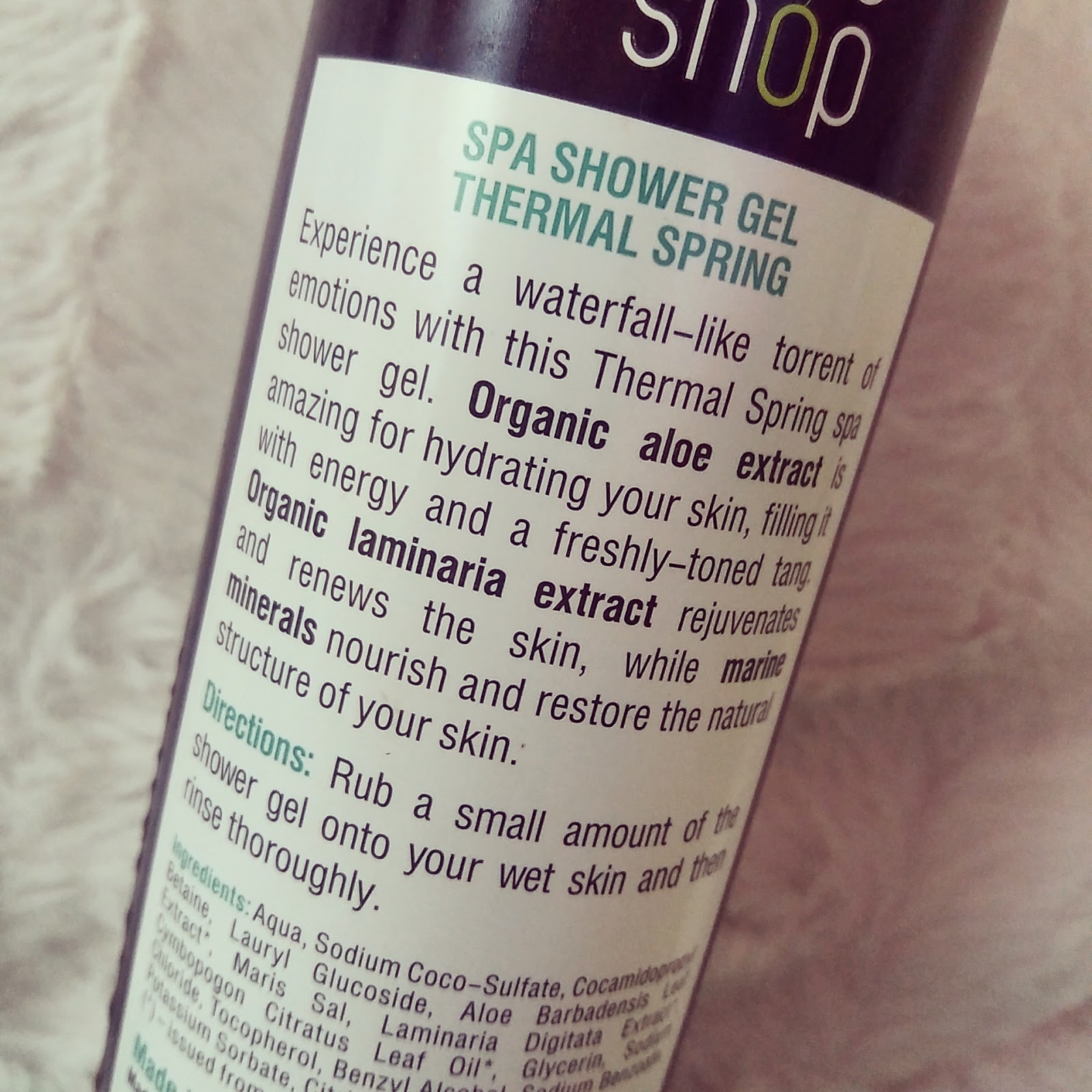 Little obsessions Organic Shop shower gel