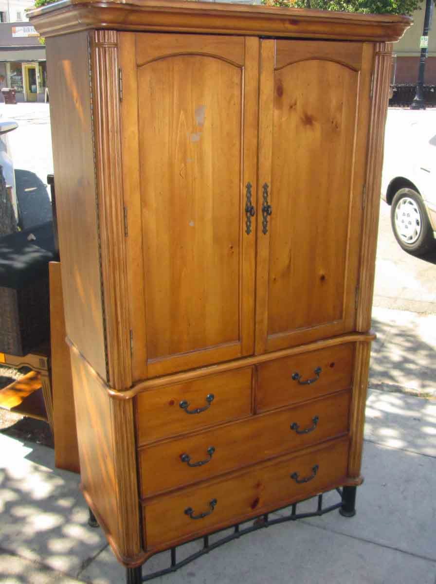UHURU FURNITURE & COLLECTIBLES SOLD Armoire with 2 Shelves Inside 80