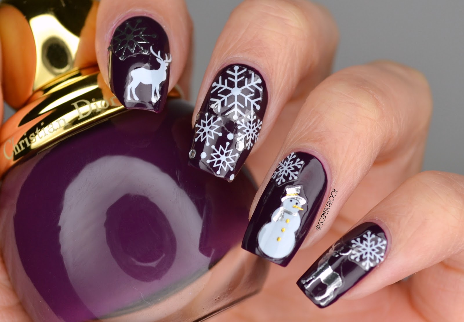 NAILS Cozy Winter Nail Art with KISS Accent Stickers Cosmetic Proof