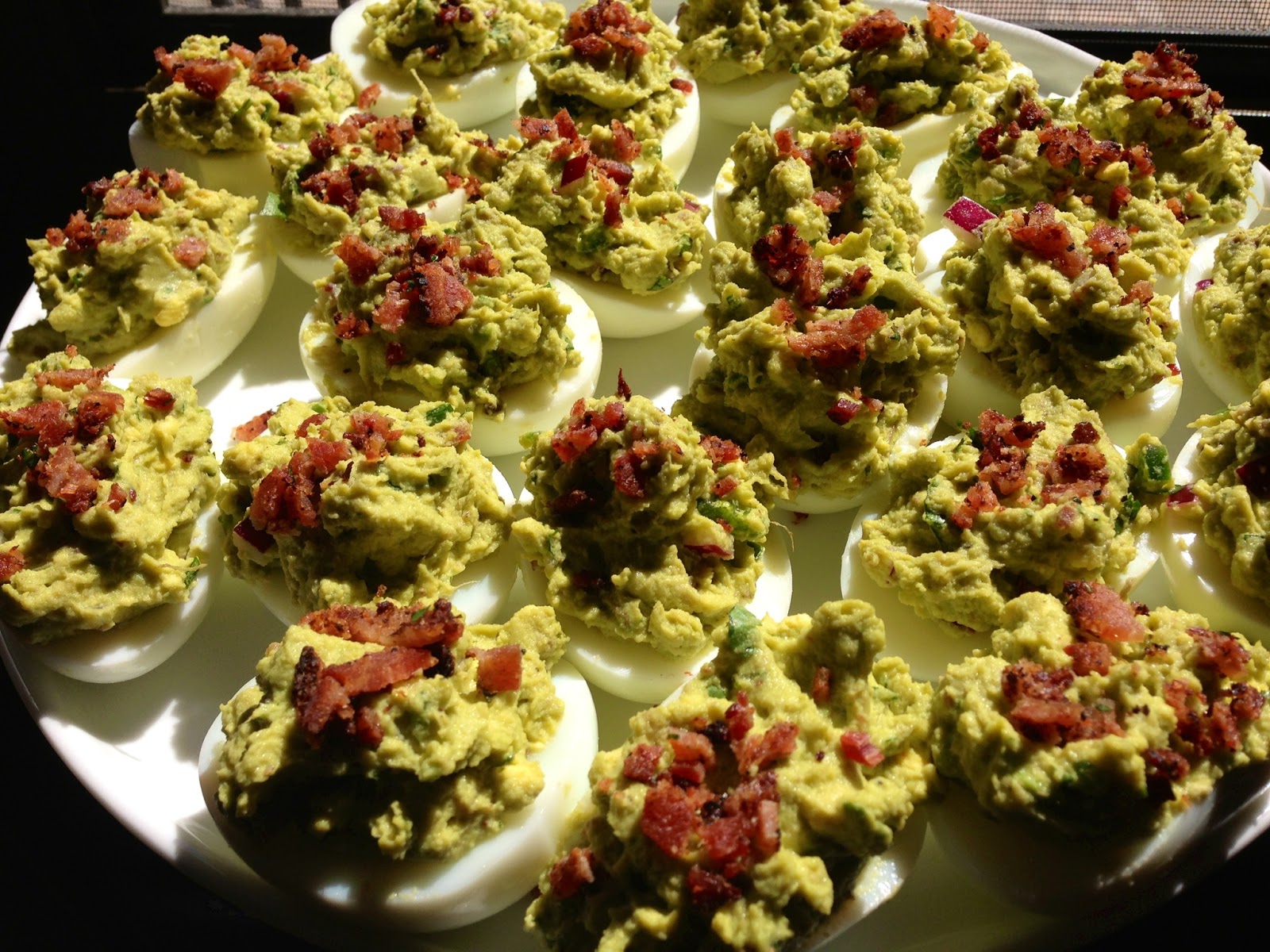 O's Love Culture Bacon Guacamole Deviled Eggs