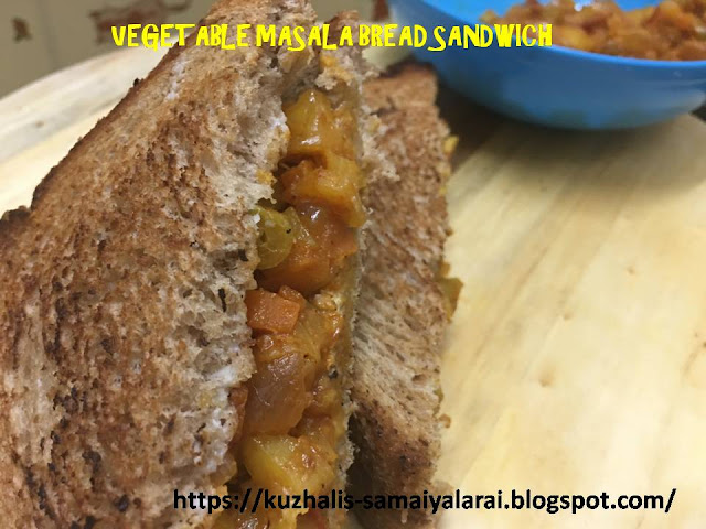 VEGETABLE MASALA BREAD SANDWICH