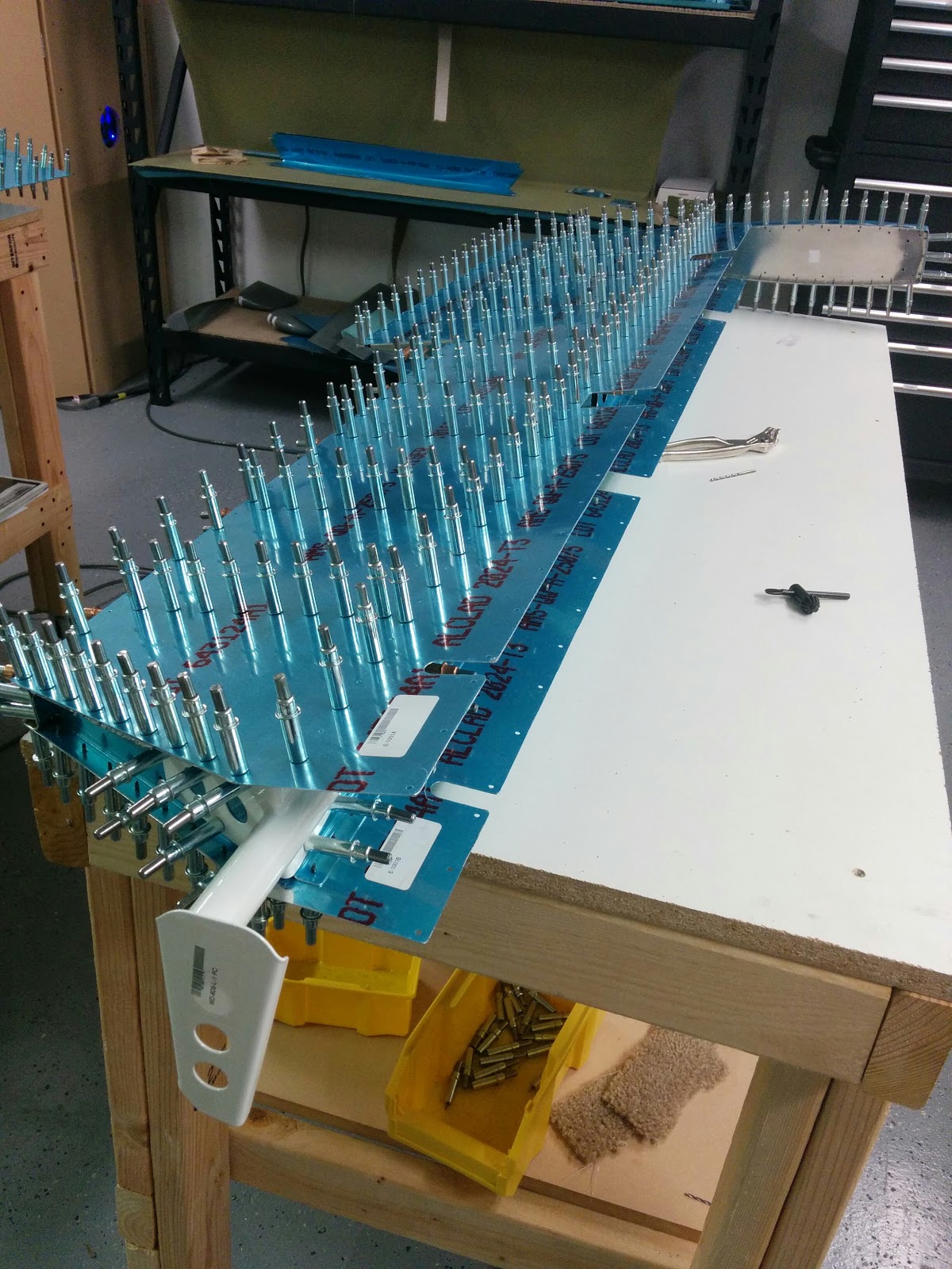 Damazio family's RV10 project Elevators almost ready to prime