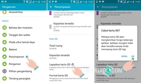 Cara Melepas SD Card di Android Cara Melepas SD Card di Android