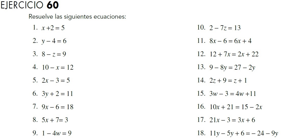 Matemáticas de Reno TEMA 8.4.2 ECUACIONES DE PRIMER GRADO