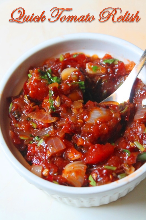 Quick Tomato Relish Recipe Yummy Tummy