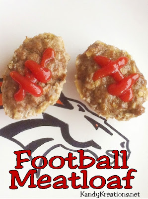 Try these fun, easy, and yummy Football shaped meatloafs. Perfect for a tailgate party or football party.