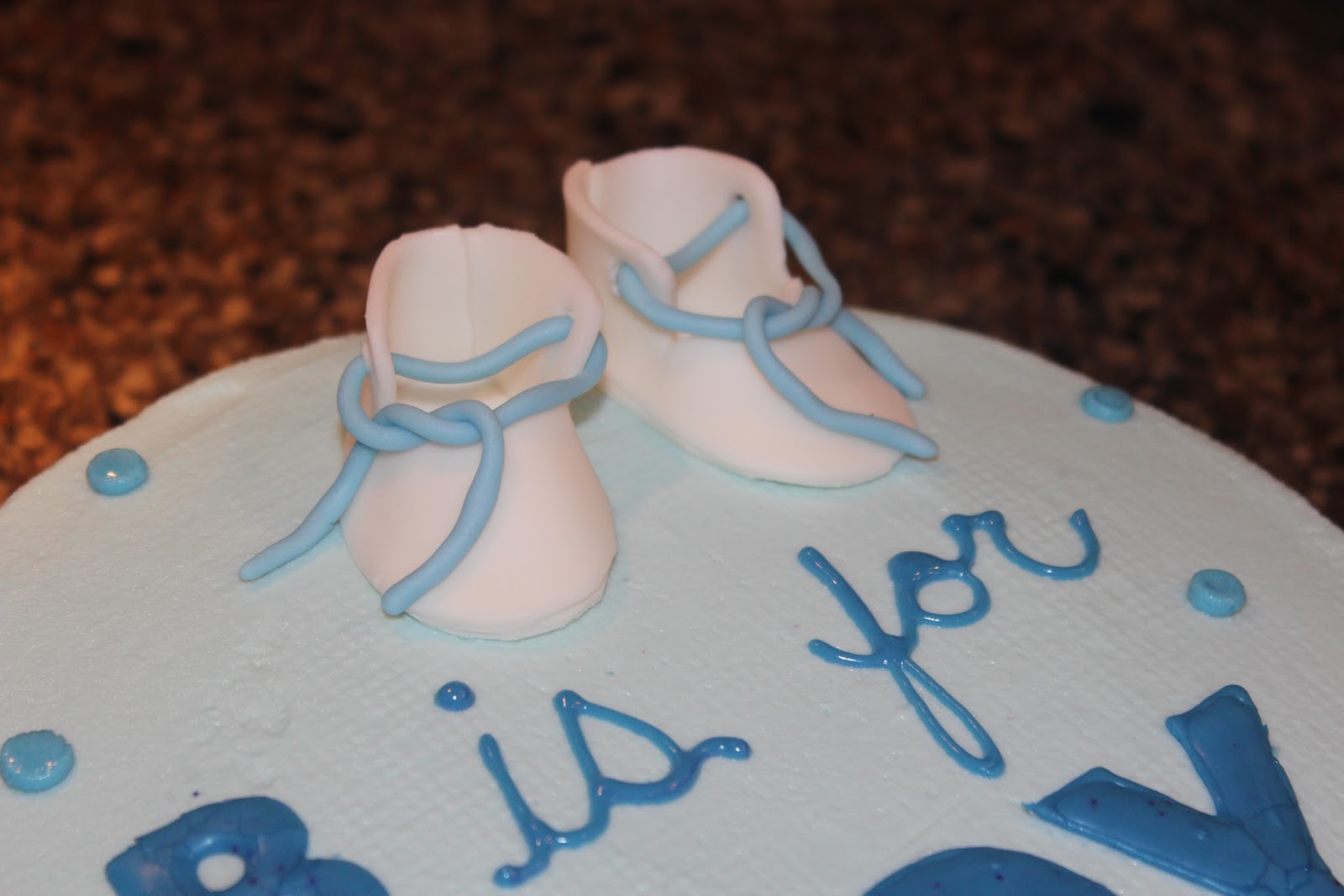 Icing On My Cake B Is For BOY Baby Bootie Shower Cake