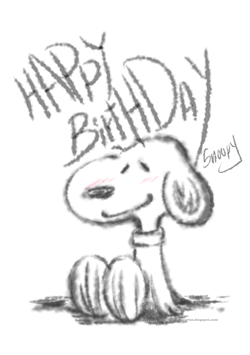 mycarlao 麦卡捞 Mycarlao Quick Sketch Happy Birthday Snoopy!!!