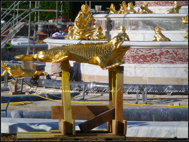 Latone fountain Versailles restoration May 2015