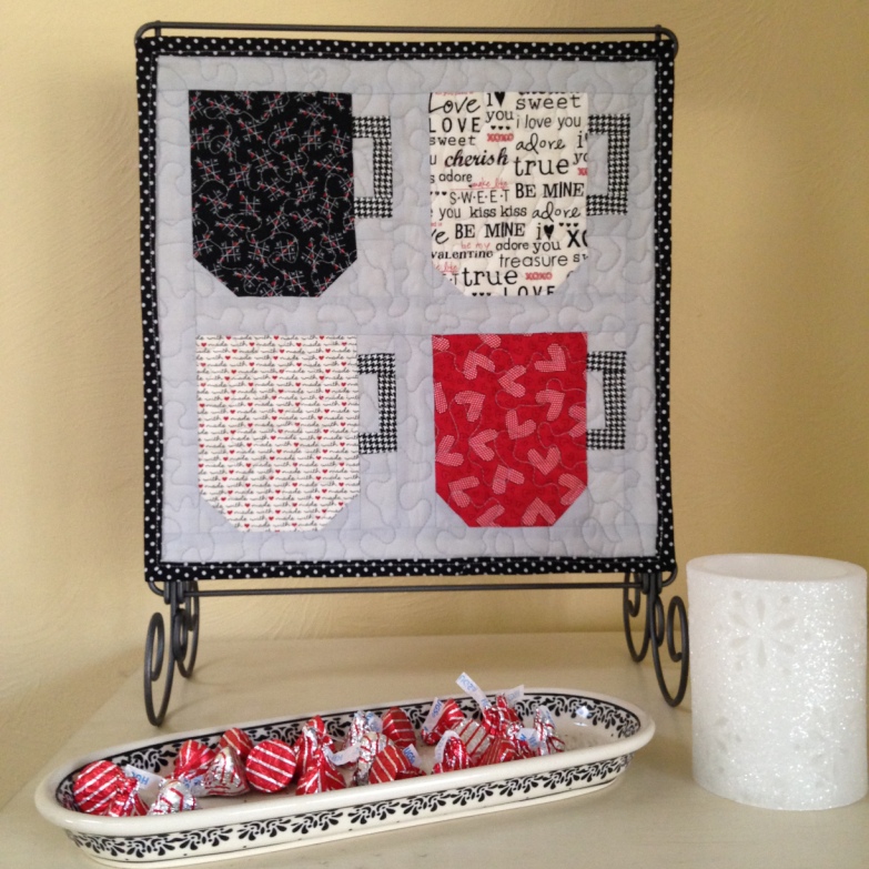 Amy Made That!by eamylove First Crush Coffee Cups Mini Quilt