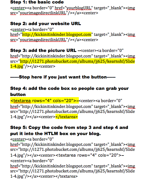 Kickin' It With Class: Blog Button Tutorial