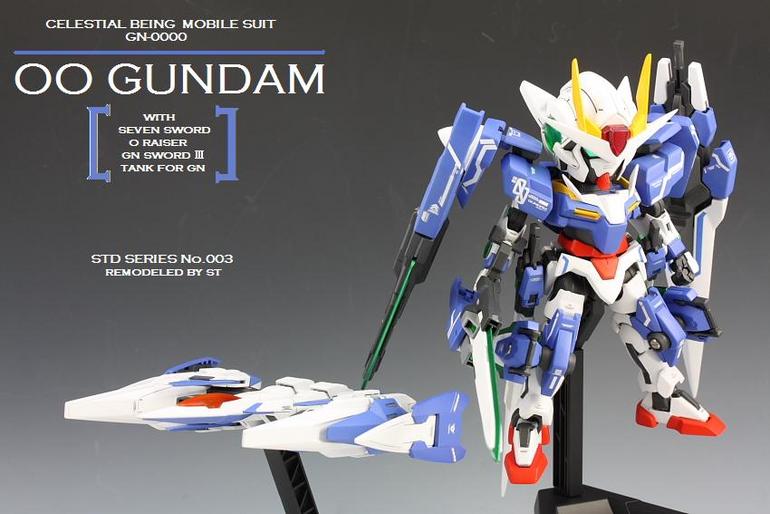 Custom Build Sd X Hg 00 Gundam Seven Sword G Raiser Gundam Kits Collection News And Reviews