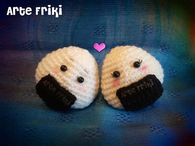 onigiri amigurumi crochet ganchillo comida japonesa