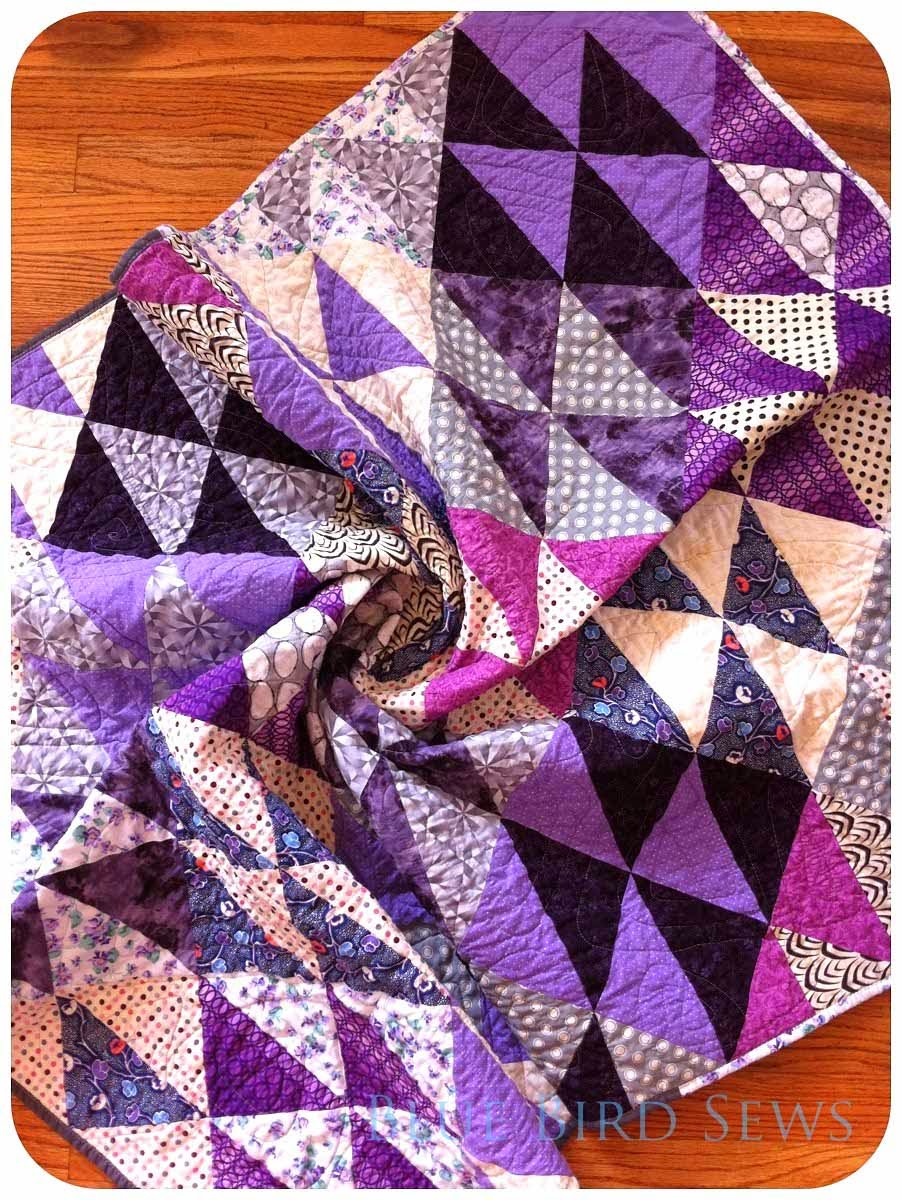 Blue Bird Sews Quilted Finish QAL Value Play Pantone Quilt