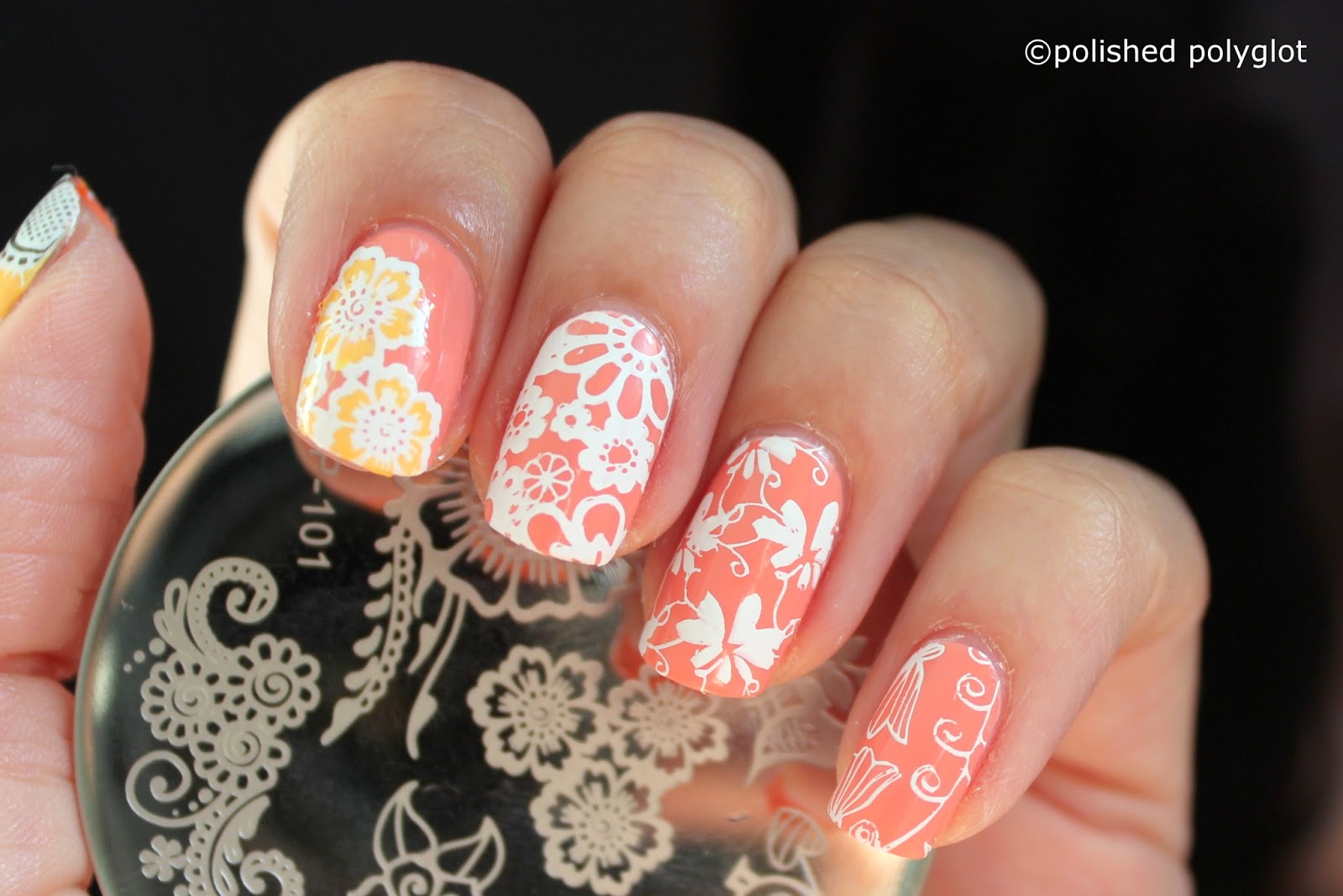 Nail art │New round stamping plates from Born Pretty Store / Polished